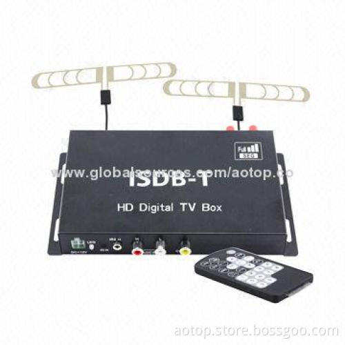 Car ISDB-T Full Seg TV Box, Supports High-speed 250km/h, Full HD 1,080P/2-tuner/2-antenna for Chile